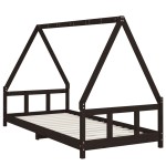 vidaXL Cadru pat pentru copii, negru, 90x200 cm, lemn masiv de pin vidaXL Cadru pat pentru copii, negru, 90x200 cm, lemn masiv de pin