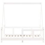 vidaXL Cadru de pat pentru copii, alb, 70x140 cm, lemn masiv de pin vidaXL Cadru de pat pentru copii, alb, 70x140 cm, lemn masiv de pin
