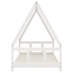 vidaXL Cadru de pat pentru copii, alb, 90x190 cm, lemn masiv de pin vidaXL Cadru de pat pentru copii, alb, 90x190 cm, lemn masiv de pin