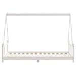 vidaXL Cadru de pat pentru copii, alb, 90x190 cm, lemn masiv de pin vidaXL Cadru de pat pentru copii, alb, 90x190 cm, lemn masiv de pin