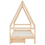 vidaXL Cadru pat copii cu sertare, 80x200 cm, lemn masiv de pin vidaXL Cadru pat copii cu sertare, 80x200 cm, lemn masiv de pin