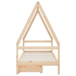 vidaXL Cadru de pat cu sertare de copii, 90x200 cm, lemn masiv pin vidaXL Cadru de pat cu sertare de copii, 90x200 cm, lemn masiv pin
