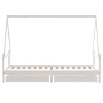 vidaXL Cadru de pat cu sertare de copii, alb, 90x200 cm lemn masiv pin vidaXL Cadru de pat cu sertare de copii, alb, 90x200 cm lemn masiv pin