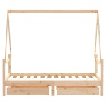 vidaXL Cadru de pat copii cu sertare, 80x160 cm, lemn masiv pin vidaXL Cadru de pat copii cu sertare, 80x160 cm, lemn masiv pin