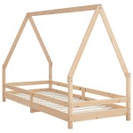 vidaXL Cadru de pat pentru copii, 80x200 cm, lemn masiv de pin vidaXL Cadru de pat pentru copii, 80x200 cm, lemn masiv de pin