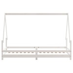 vidaXL Cadru de pat pentru copii, alb, 80x200 cm, lemn masiv de pin vidaXL Cadru de pat pentru copii, alb, 80x200 cm, lemn masiv de pin