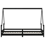vidaXL Cadru de pat pentru copii, negru, 80x200 cm, lemn masiv de pin vidaXL Cadru de pat pentru copii, negru, 80x200 cm, lemn masiv de pin