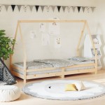 vidaXL Cadru pat pentru copii, 90x200 cm, lemn masiv de pin vidaXL Cadru pat pentru copii, 90x200 cm, lemn masiv de pin