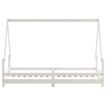 vidaXL Cadru de pat pentru copii, alb, 90x200 cm, lemn masiv de pin vidaXL Cadru de pat pentru copii, alb, 90x200 cm, lemn masiv de pin