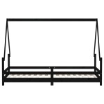 vidaXL Cadru pat pentru copii, negru, 90x200 cm, lemn masiv de pin vidaXL Cadru pat pentru copii, negru, 90x200 cm, lemn masiv de pin