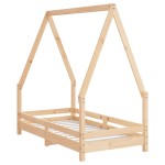 vidaXL Cadru de pat pentru copii, 70x140 cm, lemn masiv de pin vidaXL Cadru de pat pentru copii, 70x140 cm, lemn masiv de pin