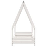 vidaXL Cadru de pat pentru copii, alb, 70x140 cm, lemn masiv de pin