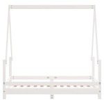 vidaXL Cadru de pat pentru copii, alb, 70x140 cm, lemn masiv de pin