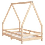 vidaXL Cadru de pat pentru copii, 80x160 cm, lemn masiv de pin vidaXL Cadru de pat pentru copii, 80x160 cm, lemn masiv de pin