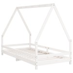 vidaXL Cadru de pat pentru copii, alb, 90x190 cm, lemn masiv de pin vidaXL Cadru de pat pentru copii, alb, 90x190 cm, lemn masiv de pin