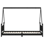 vidaXL Cadru de pat pentru copii, negru, 80x200 cm, lemn masiv de pin vidaXL Cadru de pat pentru copii, negru, 80x200 cm, lemn masiv de pin
