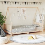 vidaXL Cadru pat pentru copii, 90x200 cm, lemn masiv de pin vidaXL Cadru pat pentru copii, 90x200 cm, lemn masiv de pin