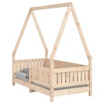 vidaXL Cadru de pat pentru copii, 70x140 cm, lemn masiv de pin vidaXL Cadru de pat pentru copii, 70x140 cm, lemn masiv de pin