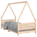 vidaXL Cadru de pat pentru copii, 90x190 cm, lemn masiv de pin vidaXL Cadru de pat pentru copii, 90x190 cm, lemn masiv de pin