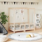 vidaXL Cadru de pat pentru copii, 70x140 cm, lemn masiv de pin vidaXL Cadru de pat pentru copii, 70x140 cm, lemn masiv de pin