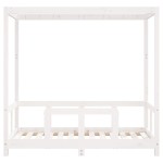 vidaXL Cadru de pat pentru copii, alb, 70x140 cm, lemn masiv de pin vidaXL Cadru de pat pentru copii, alb, 70x140 cm, lemn masiv de pin