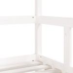 vidaXL Cadru de pat pentru copii, alb, 70x140 cm, lemn masiv de pin vidaXL Cadru de pat pentru copii, alb, 70x140 cm, lemn masiv de pin