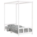 vidaXL Cadru de pat pentru copii, alb, 90x190 cm, lemn masiv de pin vidaXL Cadru de pat pentru copii, alb, 90x190 cm, lemn masiv de pin