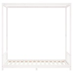vidaXL Cadru de pat pentru copii, alb, 90x190 cm, lemn masiv de pin vidaXL Cadru de pat pentru copii, alb, 90x190 cm, lemn masiv de pin