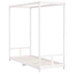 vidaXL Cadru de pat pentru copii, alb, 80x200 cm, lemn masiv de pin vidaXL Cadru de pat pentru copii, alb, 80x200 cm, lemn masiv de pin