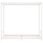 vidaXL Cadru de pat pentru copii, alb, 80x200 cm, lemn masiv de pin vidaXL Cadru de pat pentru copii, alb, 80x200 cm, lemn masiv de pin