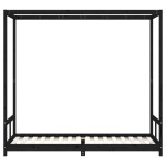 vidaXL Cadru de pat pentru copii, negru, 80x200 cm, lemn masiv de pin vidaXL Cadru de pat pentru copii, negru, 80x200 cm, lemn masiv de pin