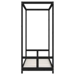 vidaXL Cadru de pat pentru copii, negru, 80x200 cm, lemn masiv de pin vidaXL Cadru de pat pentru copii, negru, 80x200 cm, lemn masiv de pin