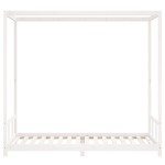 vidaXL Cadru de pat pentru copii, alb, 90x200 cm, lemn masiv de pin