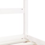 vidaXL Cadru de pat pentru copii, alb, 90x200 cm, lemn masiv de pin