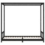 vidaXL Cadru pat pentru copii, negru, 90x200 cm, lemn masiv de pin vidaXL Cadru pat pentru copii, negru, 90x200 cm, lemn masiv de pin