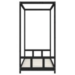 vidaXL Cadru pat pentru copii, negru, 90x200 cm, lemn masiv de pin vidaXL Cadru pat pentru copii, negru, 90x200 cm, lemn masiv de pin