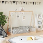 vidaXL Cadru de pat pentru copii, 70x140 cm, lemn masiv de pin vidaXL Cadru de pat pentru copii, 70x140 cm, lemn masiv de pin