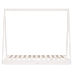 vidaXL Cadru de pat pentru copii, alb, 70x140 cm, lemn masiv de pin vidaXL Cadru de pat pentru copii, alb, 70x140 cm, lemn masiv de pin