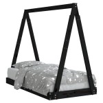 vidaXL Cadru de pat pentru copii, 70x140 cm, lemn masiv de pin vidaXL Cadru de pat pentru copii, 70x140 cm, lemn masiv de pin