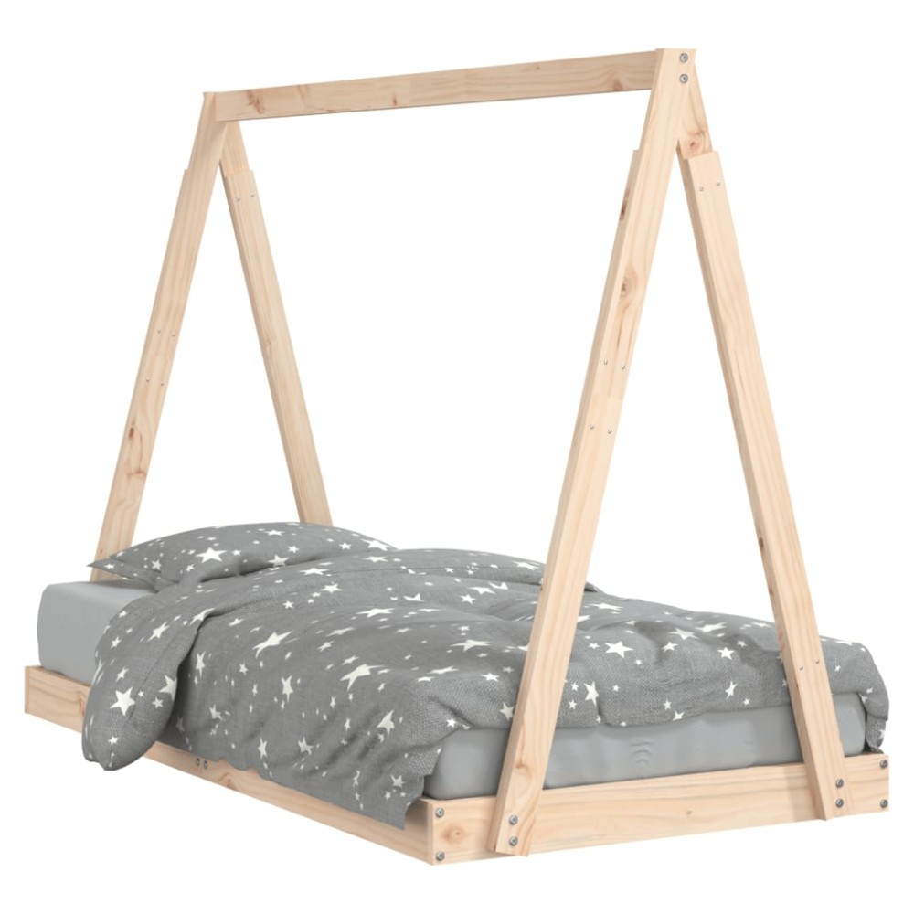 vidaXL Cadru de pat pentru copii, 80x160 cm, lemn masiv de pin