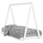 vidaXL Cadru de pat pentru copii, 80x160 cm, lemn masiv de pin vidaXL Cadru de pat pentru copii, 80x160 cm, lemn masiv de pin