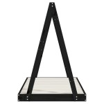 vidaXL Cadru de pat pentru copii, negru, 80x160 cm, lemn masiv de pin vidaXL Cadru de pat pentru copii, negru, 80x160 cm, lemn masiv de pin