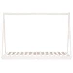 vidaXL Cadru de pat pentru copii, alb, 90x190 cm, lemn masiv de pin vidaXL Cadru de pat pentru copii, alb, 90x190 cm, lemn masiv de pin