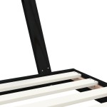 vidaXL Cadru de pat pentru copii, negru, 90x190 cm, lemn masiv de pin