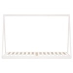 vidaXL Cadru de pat pentru copii, alb, 80x200 cm, lemn masiv de pin vidaXL Cadru de pat pentru copii, alb, 80x200 cm, lemn masiv de pin