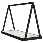 vidaXL Cadru de pat pentru copii, negru, 80x200 cm, lemn masiv de pin vidaXL Cadru de pat pentru copii, negru, 80x200 cm, lemn masiv de pin