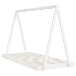 vidaXL Cadru de pat pentru copii, alb, 90x200 cm, lemn masiv de pin vidaXL Cadru de pat pentru copii, alb, 90x200 cm, lemn masiv de pin