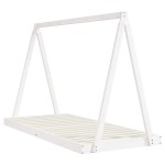 vidaXL Cadru de pat pentru copii, alb, 90x200 cm, lemn masiv de pin vidaXL Cadru de pat pentru copii, alb, 90x200 cm, lemn masiv de pin