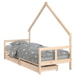 vidaXL Cadru pat copii cu sertare, 80x200 cm, lemn masiv de pin vidaXL Cadru pat copii cu sertare, 80x200 cm, lemn masiv de pin