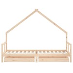 vidaXL Cadru pat copii cu sertare, 80x200 cm, lemn masiv de pin vidaXL Cadru pat copii cu sertare, 80x200 cm, lemn masiv de pin